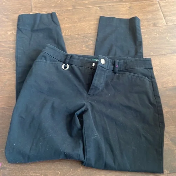 Lauren Ralph Lauren Womens Black Jeans sz 4 Cotton Elastane - Picture 1 of 4